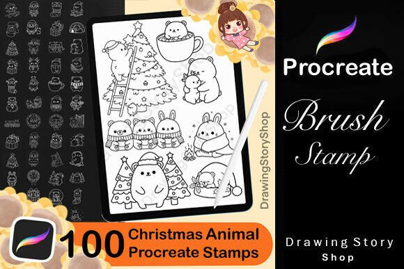 100 Procreate Christmas Animal Stamps: A Creative Toolkit