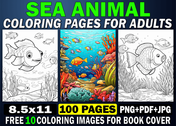 100 Sea Animal Coloring Pages for Adults: Your Ultimate KDP Interior Toolkit