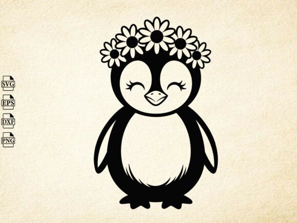 Adorable Wildlife Designs: Cute Penguin SVG