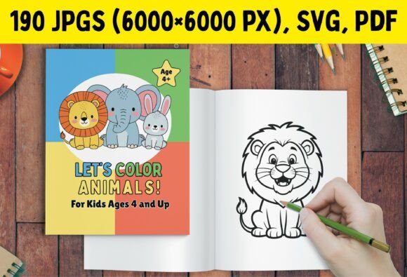 Big Animal Colouring Book for Kids: A Creative Asset for Designers
