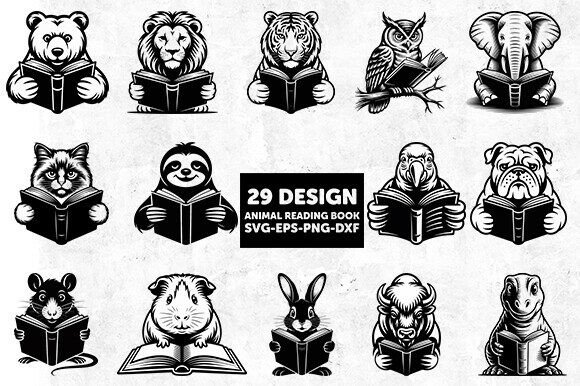 Creative Projects with the Animal Reading Book SVG Bundle