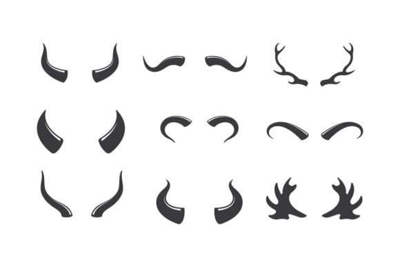 Devil and Animal Horns Icon Set: Unleash Your Brand's Edge