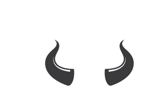 Devil Animal Horn Logo Icon Vector: Bold Branding Asset