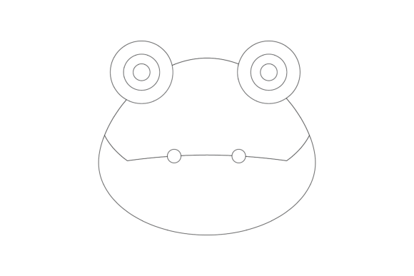 Frog Animal Head Outline: A Playful Vector for Creative Projects