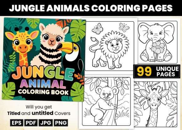 Jungle Animal Coloring Book Pages: A Creative Toolkit