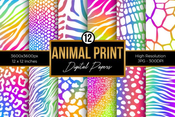 Unleash Vibrant Creativity with Rainbow Animal Prints
