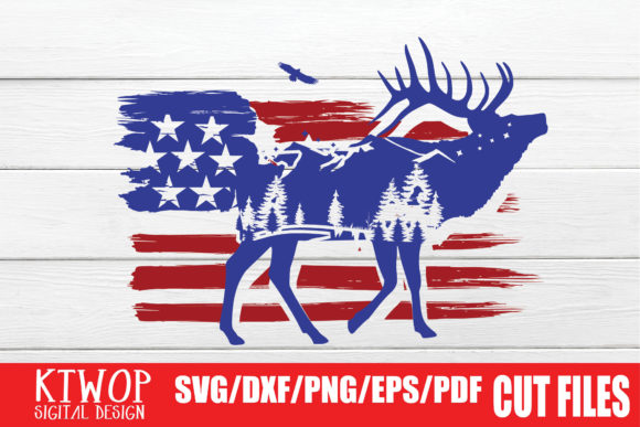 USA X Animal Moose: A Fourth of July Design Asset