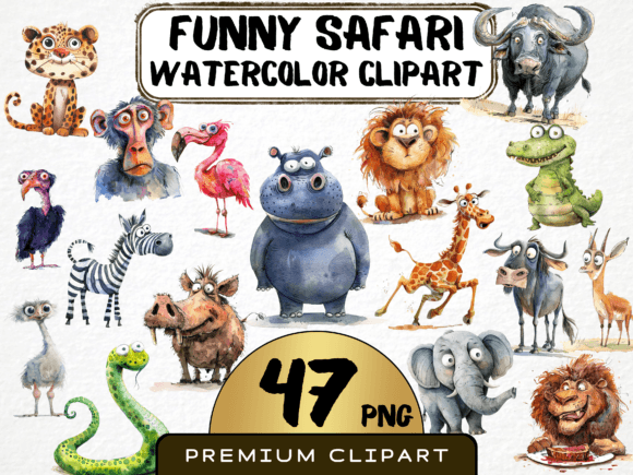 Wildly Fun: Safari Animal Clipart PNG for Creative Projects
